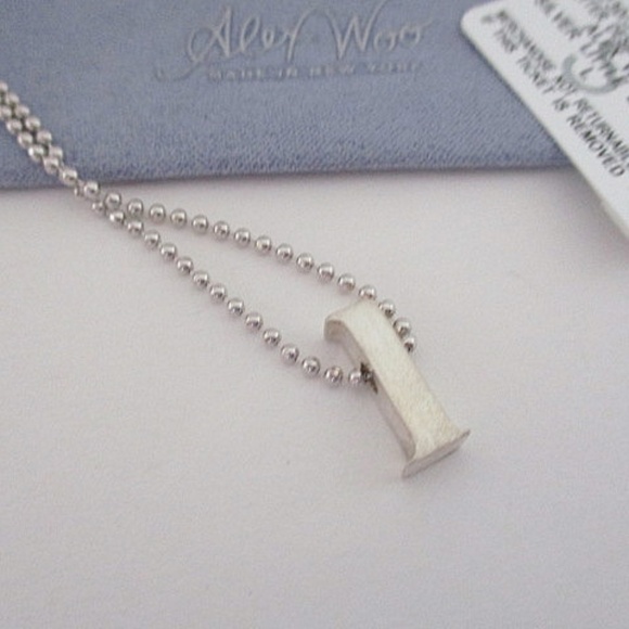 ALEX WOO - Sterling Silver Letter L Necklace - Picture 2 of 6